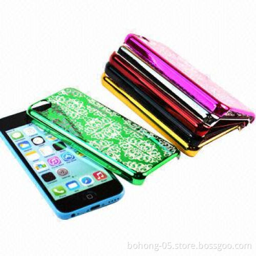PC Case for iPhone 5C, Laser Carving Aperture Pattern Plating, Various Colors are Available